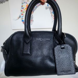 Marc Jacobs black leather satchel